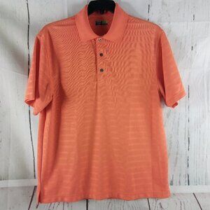 Links Edition Titanium Mens Orange Size L Golf Polo Shirt